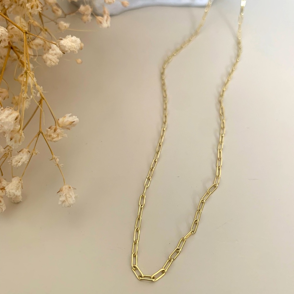 🎉HP🎉Paper Clip Necklace | 14k Gold Filled - Picture 2 of 5